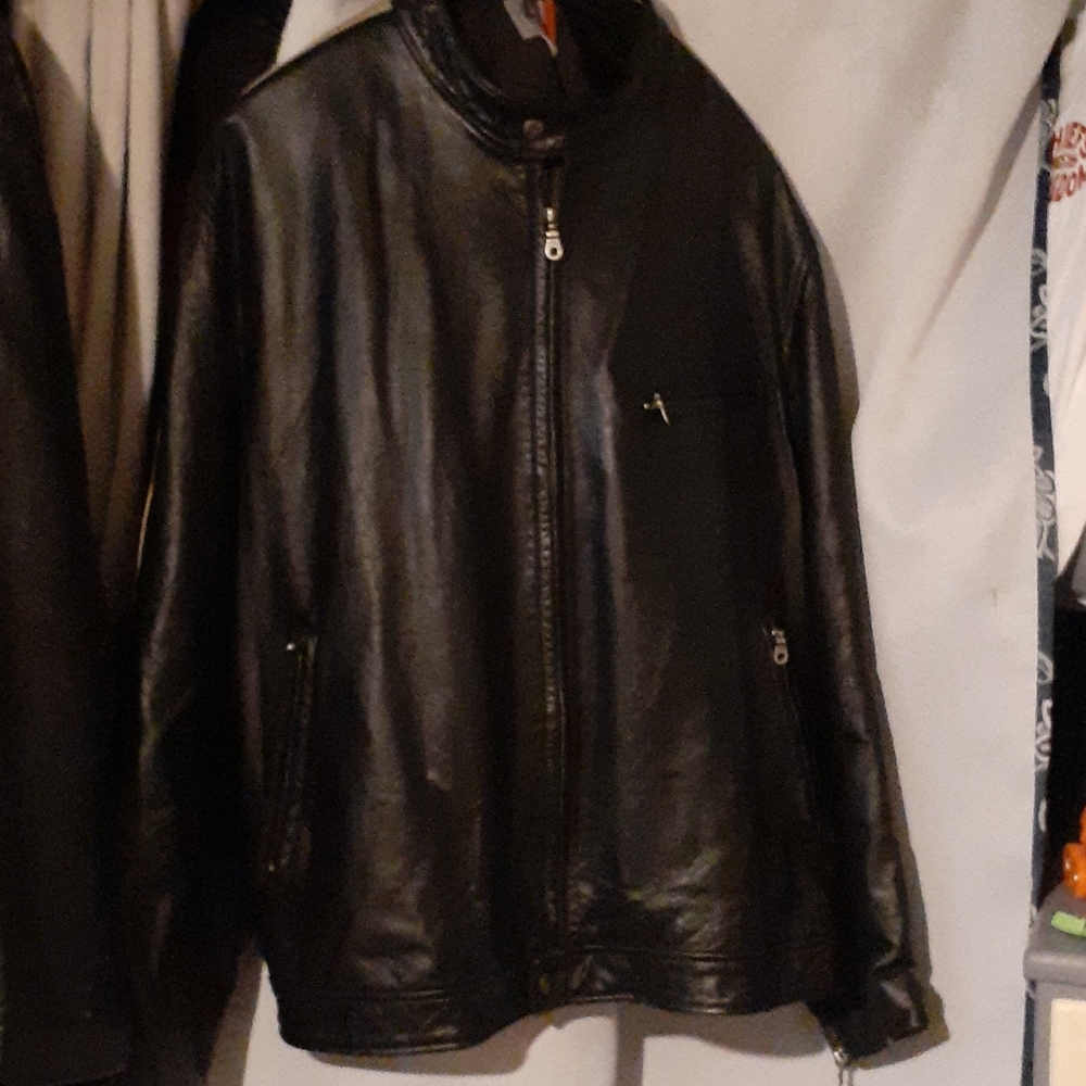 Leather mens jacket 2 xl